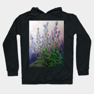 Bluebells watercolour painting Hoodie